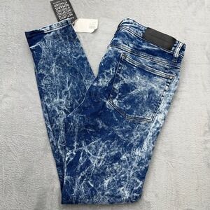 VICTORIA BECKHAM Women's Blue Acid Wash Skinny Jeans Size‎ 31
